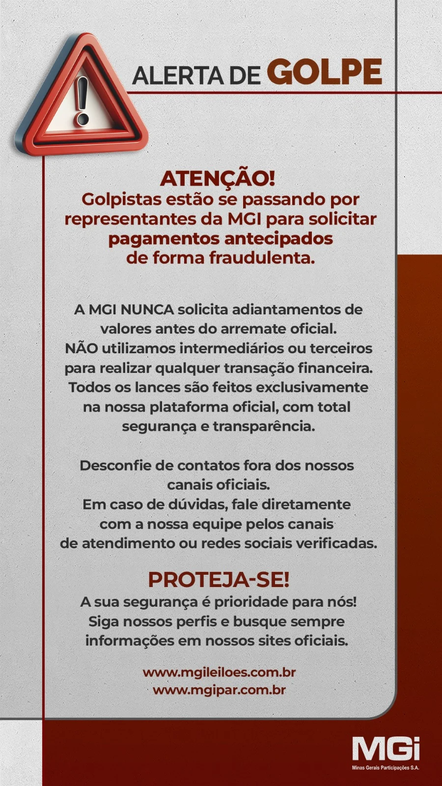 Alerta de golpe — MGI